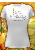 Женская футболка в эко стиле Eat Nobody