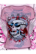 Розовая женская футболка "Rock N Roll"