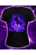 Женская футболка "Jazz". Светитя в темноте