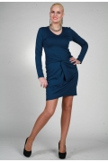 Синее трикотажное платье Chertina&Durre | 9799