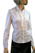 Белая офисная блузка | Б762-1217