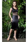Стильное черное платье TopDesign Premium | PA3 13 