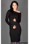Стильное черное платье Yiky | 8686a