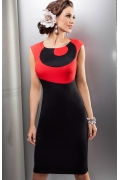 Черно-красное платье Enny | 15001