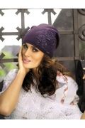 Фиолетовая трикотажная шапка цвета Kamea Sara