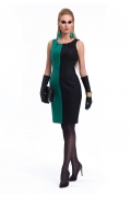 Черно-зеленое платье Zaps Lorena