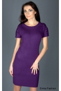 Короткое фиолетовое платье Yiky Fashion | 304407