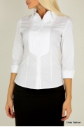 Белая женская рубашка Emka Fashion B1822-optik