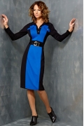 Черно-синее платье TopDesign B3 107