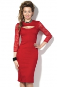 Красное коктейльное платье Donna Saggia DSP-129-29t