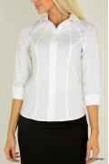Белая офисная рубашка Emka Fashion B0172-optik