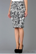 Черно-белая юбка Emka Fashion 202-meggy