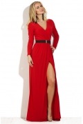 Длинное платье красного цвета Donna Saggia DSP-81-29t
