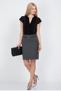 Офисная юбка серого цвета Emka Fashion 458-melanta