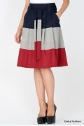 Трёхцветная юбка Emka Fashion 247-peppy