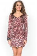 Леопардовое короткое платье Donna Saggia DSP-74-33
