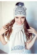Бежевый комплект (шапка и шарф) Landre Сабина