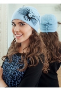 Женская шапка голубого цвета Landre Урсула