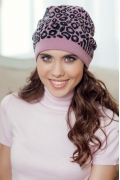 Женская шапка Landre Саванна (темно-розовый/графит)