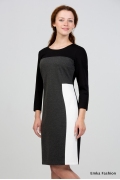 Чёрно-белое платье Emka Fashion 1004-arabis