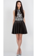 Черная юбка-полусолнце Emka Fashion 509-sia