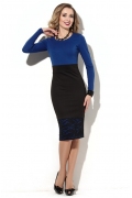 Черно-синее платье Donna Saggia DSP-126-37t