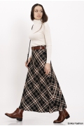 Длинная юбка в клетку Emka Fashion 314-april