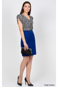 Прямая юбка синего цвета Emka Fashion 480-sienna
