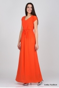Яркое оранжевое платье Emka Fashion PL-414/agafya