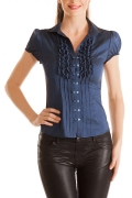Офисная блузка с коротким рукавом Golub | Б750-925