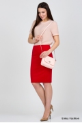Юбка красного цвета Emka Fashion 533-galateya
