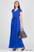 Длинное летнее платье синего цвета Emka Fashion PL-414/tefia