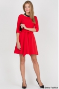 Платье красного цвета Emka Fashion PL-411/joanna