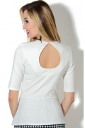 Белая блузка с вырезом на спине Donna Saggia DSB-01-2t