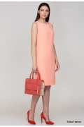 Летнее платье персикового цвета Emka Fashion PL-423/gisele