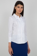 Белая блузка рубашечного кроя Emka Fashion b 2103/dulma