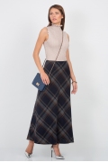 Клетчатая юбка из шерсти Emka Fashion 314-dilya