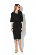 Чёрное платье с объемным верхом Donna Saggia DSP-199-4t