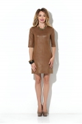 Короткое кожаное платье Donna Saggia DSP-209-57t
