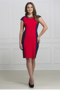 Красно-синее платье Rosa Blanco 3009