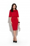 Красное трикотажное платье Donna Saggia DSP-01-29t