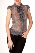 Прозрачная шелковая блуза | Б692-784