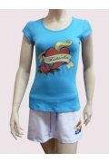 Бирюзовая женская футболка "Fabiola"
