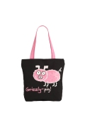 Чёрная сумка с розовой свинкой | ДМ-1243