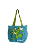 Бирюзовая сумка с зелеными змейками | ДМ-1242