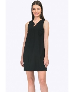 Короткое чёрное платье без рукавов Emka PL781/koma