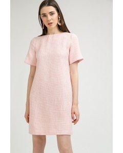 Розовое платье из ткани Шанель Emka PL800/pontevedra