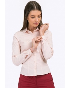 Строгая офисная блузка из розового хлопка Emka B2264/ragazza