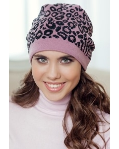 Женская шапка Landre Саванна (темно-розовый/графит)