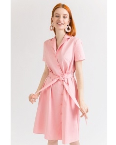 Платье светло-розового цвета с запахом Emka PL875/moshol